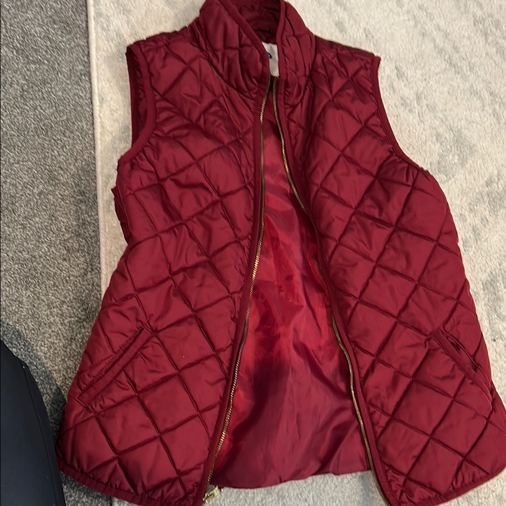Quilted Burgundy Vest